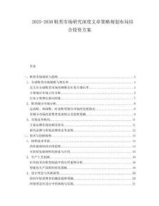 2025-2030鞋類市場研究深度文章策略規(guī)劃布局結(jié)合投資方案