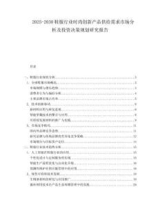2025-2030鞋服行業(yè)時(shí)尚創(chuàng)新產(chǎn)品供給需求市場分析及投資決策規(guī)劃研究報(bào)告