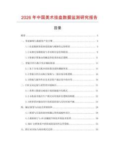 2026年中國美術(shù)掛盤數(shù)據(jù)監(jiān)測(cè)研究報(bào)告