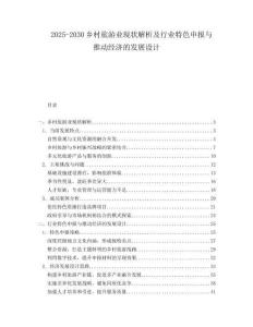 2025-2030鄉(xiāng)村旅游業(yè)現(xiàn)狀解析及行業(yè)特色申報與推動經(jīng)濟(jì)的發(fā)展設(shè)計