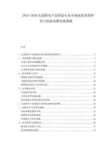 2025-2030先進(jìn)廚電產(chǎn)品制造行業(yè)市場現(xiàn)狀深度研究與創(chuàng)新品牌發(fā)展策略