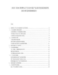 2025-2030消費電子行業(yè)市場產(chǎn)品迭代渠道創(chuàng)新利潤分析發(fā)展策略報告