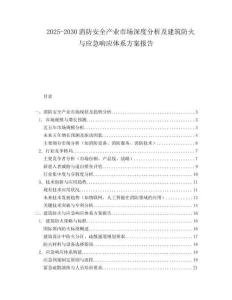 2025-2030消防安全產(chǎn)業(yè)市場(chǎng)深度分析及建筑防火與應(yīng)急響應(yīng)體系方案報(bào)告
