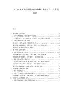 2025-2030鞋類服裝業(yè)全球化市場(chǎng)規(guī)劃及行業(yè)前景預(yù)測(cè)