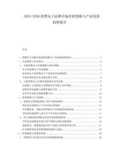 2025-2030消費電子品牌市場營銷策略與產(chǎn)品創(chuàng)新趨勢報告