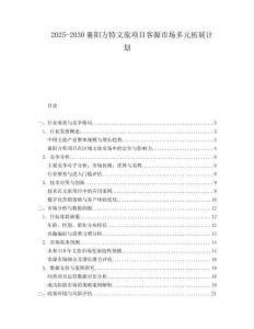 2025-2030襄陽方特文旅項(xiàng)目客源市場多元拓展計(jì)劃