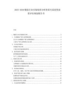 2025-2030橡膠行業(yè)市場現(xiàn)狀分析供需關(guān)系投資前景評估規(guī)劃報(bào)告書
