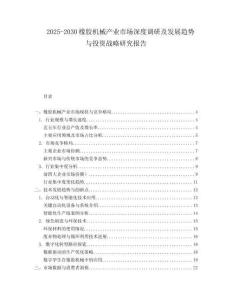 2025-2030橡膠機(jī)械產(chǎn)業(yè)市場(chǎng)深度調(diào)研及發(fā)展趨勢(shì)與投資戰(zhàn)略研究報(bào)告