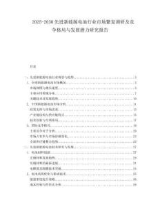 2025-2030先進新能源電池行業(yè)市場繁復(fù)調(diào)研及競爭格局與發(fā)展?jié)摿ρ芯繄蟾?><span id=