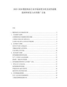 2025-2030橡膠制品行業(yè)市場(chǎng)深度分析及高性能橡膠材料研發(fā)與應(yīng)用推廣方案