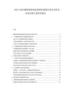 2025-2030橡膠輪胎制造領(lǐng)域市場(chǎng)細(xì)分競(jìng)爭(zhēng)分析及未來(lái)發(fā)展計(jì)劃研究報(bào)告