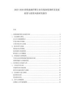 2025-2030香蕉玻璃纖維行業(yè)市場(chǎng)深度調(diào)研及發(fā)展前景與投資風(fēng)險(xiǎn)研究報(bào)告