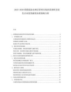 2025-2030希臘旅游業(yè)酒店管理市場供需調研及綠色企業(yè)投資融資拓展策略分析