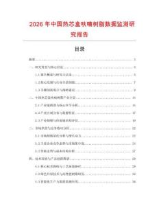 2026年中國熱芯盒呋喃樹脂數(shù)據(jù)監(jiān)測研究報告