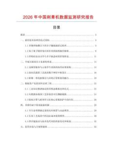 2026年中國剎青機數據監測研究報告