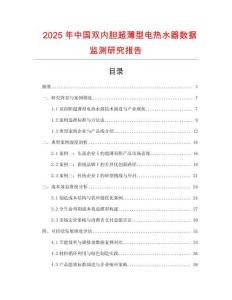 2025年中國雙內膽超薄型電熱水器數據監測研究報告