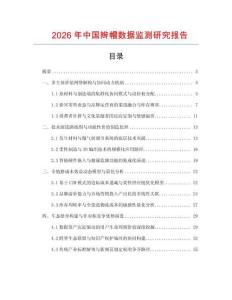2026年中國辮帽數(shù)據(jù)監(jiān)測研究報告