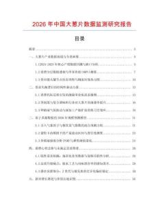 2026年中國大蔥片數據監測研究報告