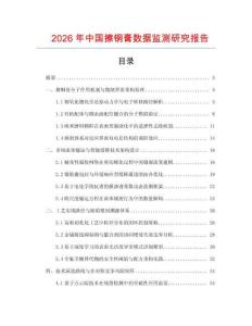 2026年中國擦銅膏數據監測研究報告