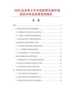 2025及未來(lái)5年中國(guó)西管樂器市場(chǎng)現(xiàn)狀分析及前景預(yù)測(cè)報(bào)告