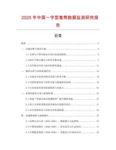 2025年中國一字型套筒數據監測研究報告