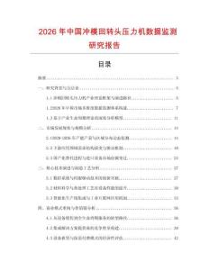 2026年中國沖模回轉頭壓力機數據監測研究報告