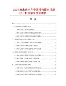 2025及未來5年中國排椅面市場現狀分析及前景預測報告