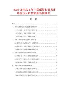 2025及未來5年中國紙塑包裝品市場現狀分析及前景預測報告