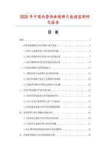 2025年中國西替偽麻緩釋片數據監測研究報告