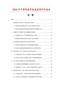 2026年中國制鞋革數據監測研究報告