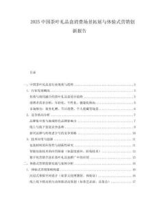 2025中國茶葉禮品盒消費場景拓展與體驗式營銷創新報告