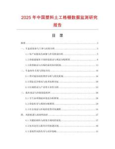 2025年中國塑料土工格柵數據監測研究報告