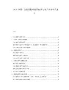 2025中國廣告傳媒行業營銷創新與客戶洞察研究報告