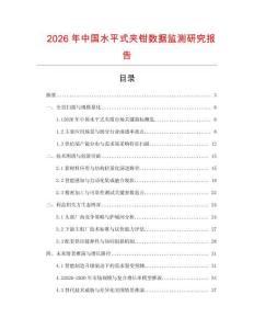 2026年中國水平式夾鉗數據監測研究報告