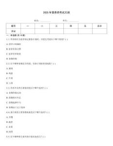 2025年營養師考試大綱