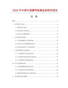 2025年中國竹根腰帶數據監測研究報告