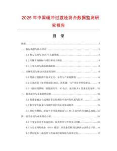 2025年中國緩沖過渡檢測臺數據監測研究報告