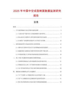2025年中國中空成型椅面數據監測研究報告