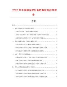 2026年中國側面密封條數據監測研究報告