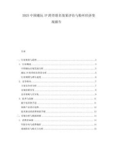 2025中國潮玩IP跨界聯名效果評估與粉絲經濟變現報告