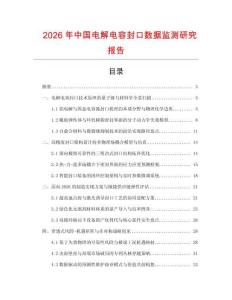 2026年中國電解電容封口數據監測研究報告
