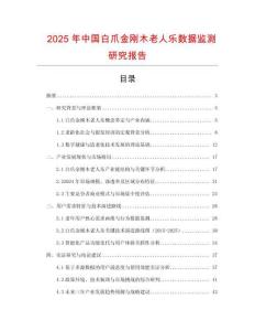 2025年中國白爪金剛木老人樂數據監測研究報告