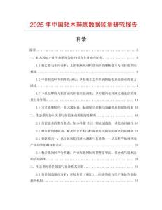 2025年中國軟木鞋底數據監測研究報告