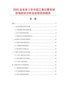 2025及未來5年中國三表記費系統市場現狀分析及前景預測報告