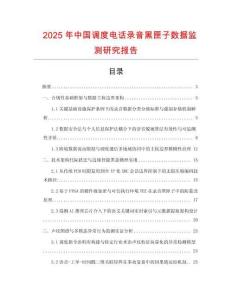 2025年中國(guó)調(diào)度電話錄音黑匣子數(shù)據(jù)監(jiān)測(cè)研究報(bào)告
