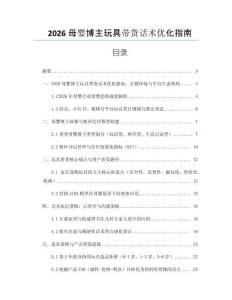 2026母婴博主玩具带货话术优化指南