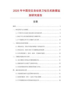 2025年中國空壓自動進(jìn)刀鉆孔機(jī)數(shù)據(jù)監(jiān)測研究報告