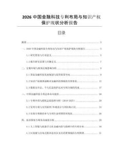 2026中國金融科技專利布局與知識產權保護現狀分析報告