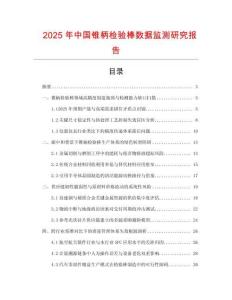 2025年中國錐柄檢驗棒數據監測研究報告