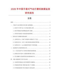 2026年中國手提式氣動打磨機數據監測研究報告